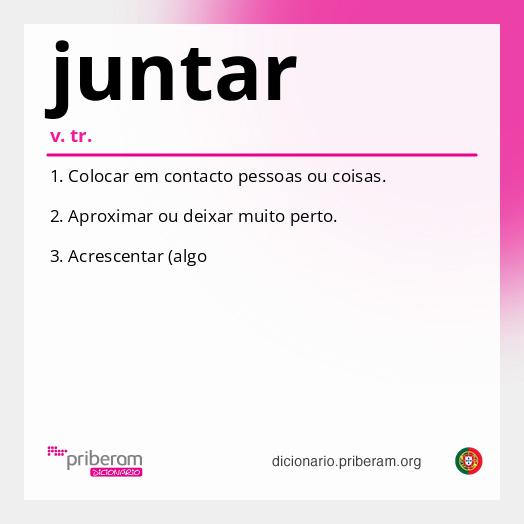 Significado de juntar